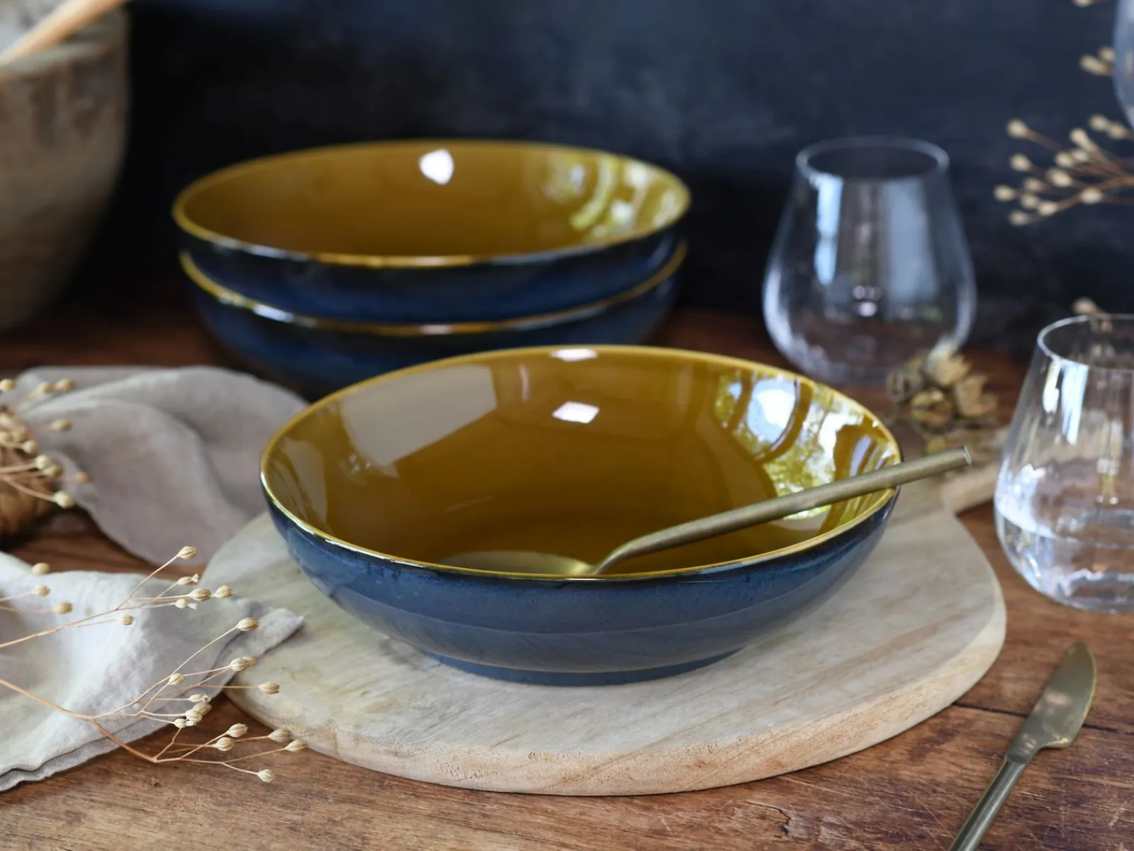Creatable Bowls & Schüsseln|Geschirrset|Mallorca - Poke Bowl 4-tlg - Blau