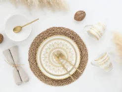 Creatable Geschirrset|Mandala - Kombiservice 16-tlg - Gold-Schwarz