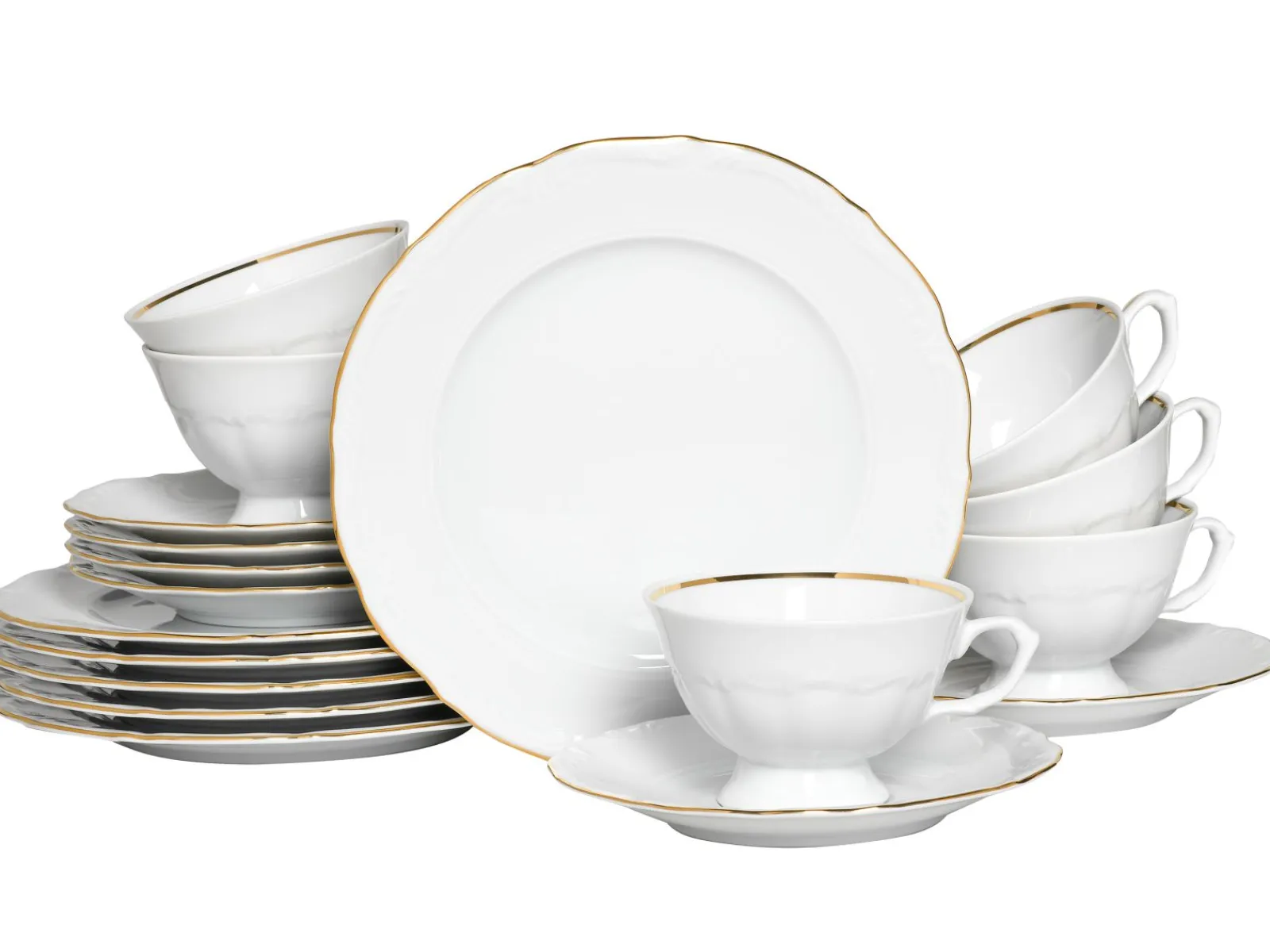 Creatable Geschirrset|Maria Theresia - Kaffeeservice 18-tlg - gold