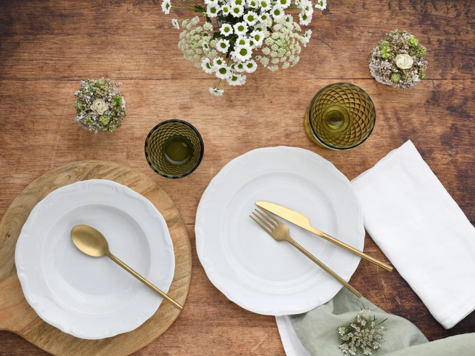 Creatable Geschirrset|Maria Theresia - Tafelservice 12-tlg - Weiss