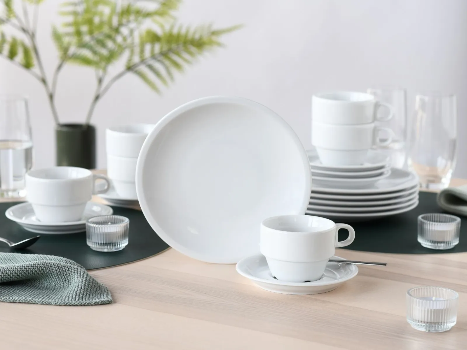 Creatable Geschirrset|Milano - Kaffeeservice 18-tlg - Weiss