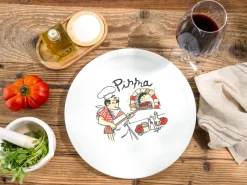 Creatable Geschirrset|Teller|Milano - Pizzateller 4-tlg - Pizzabäcker