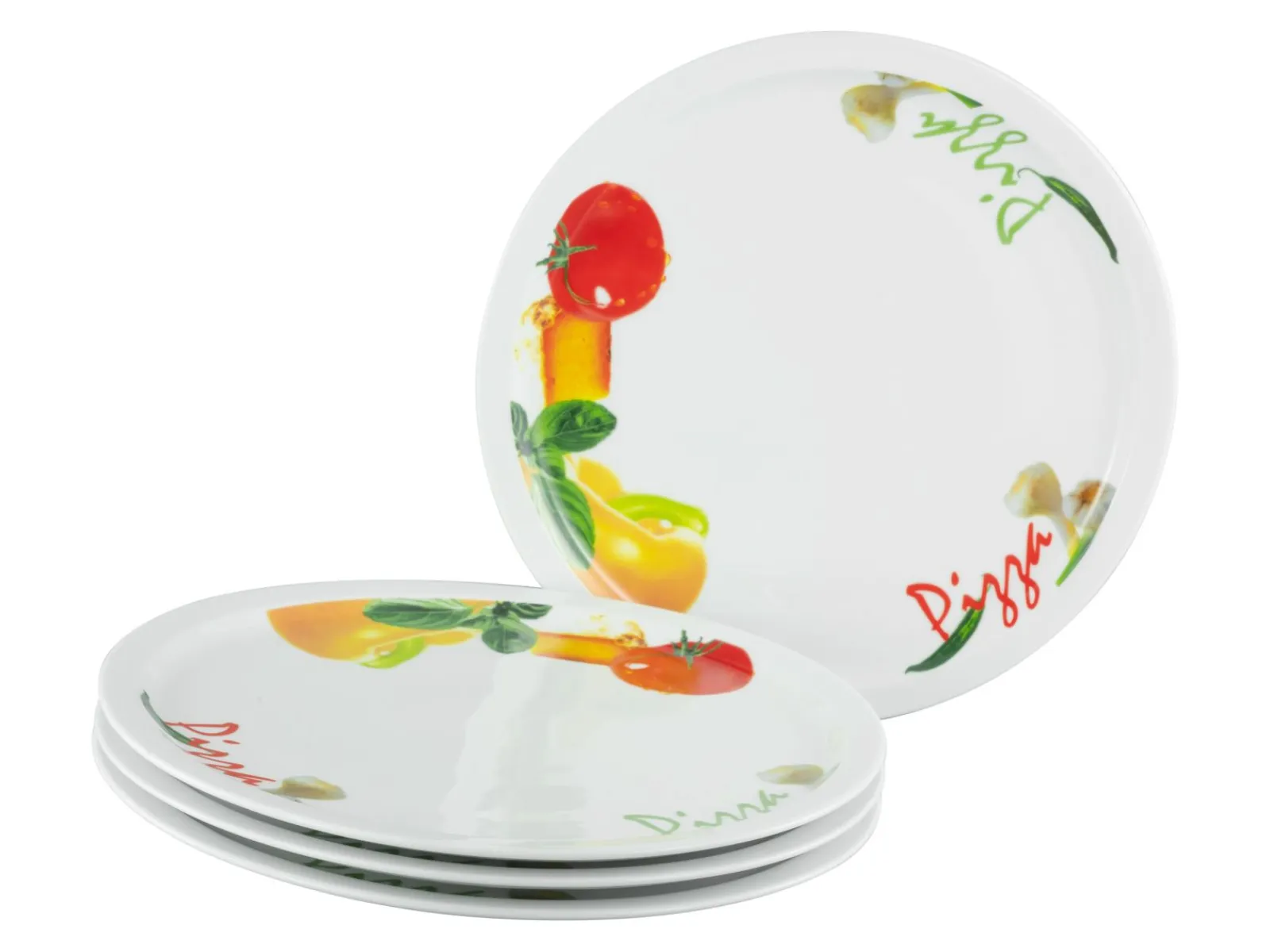 Creatable Geschirrset|Teller|Milano - Pizzateller 4-tlg - Pizzabäcker