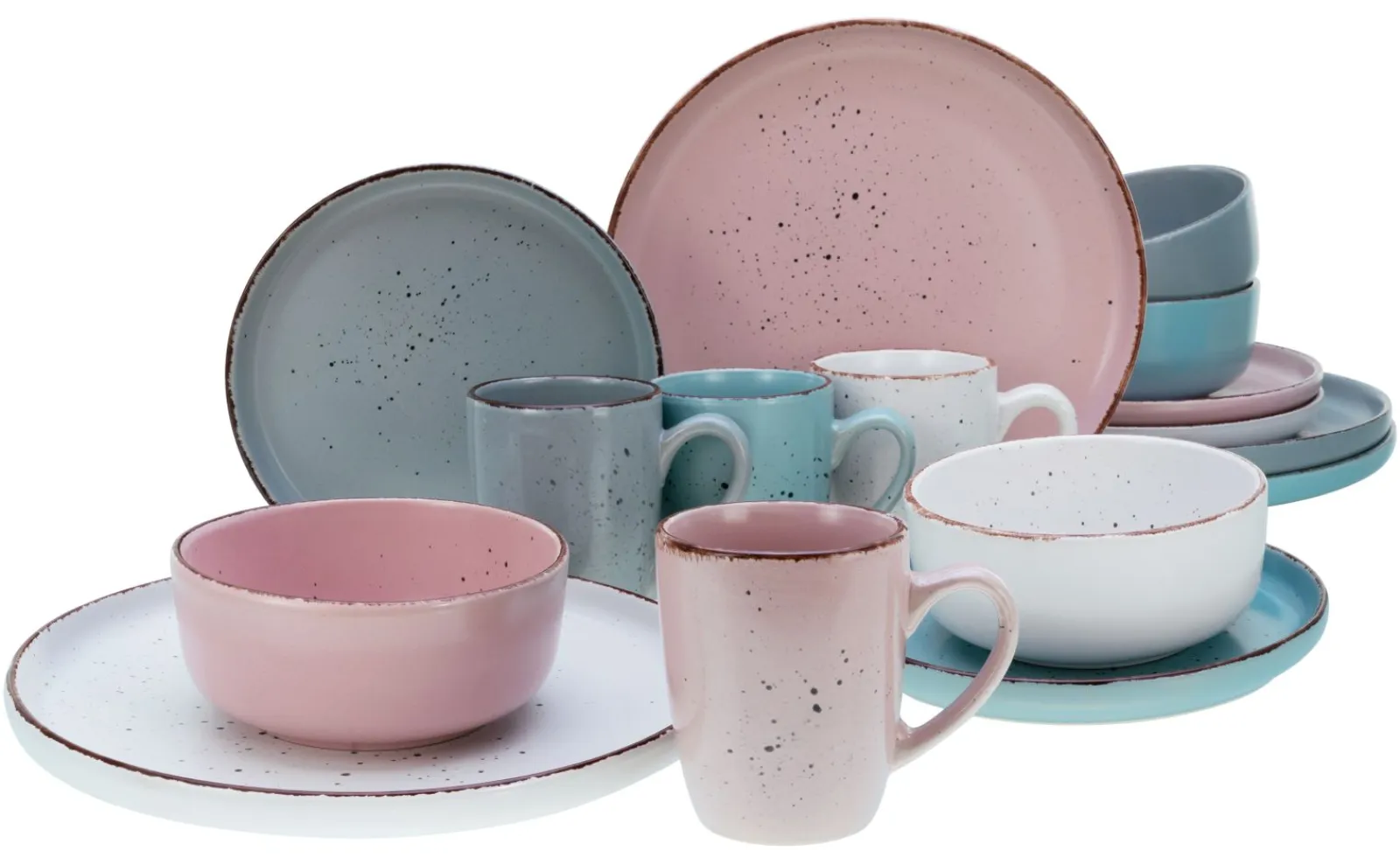 Creatable Geschirrset|Modern Scandic- Kombiservice 16-tlg, Modern Fashion - Kombiservice 16-tlg - bunt