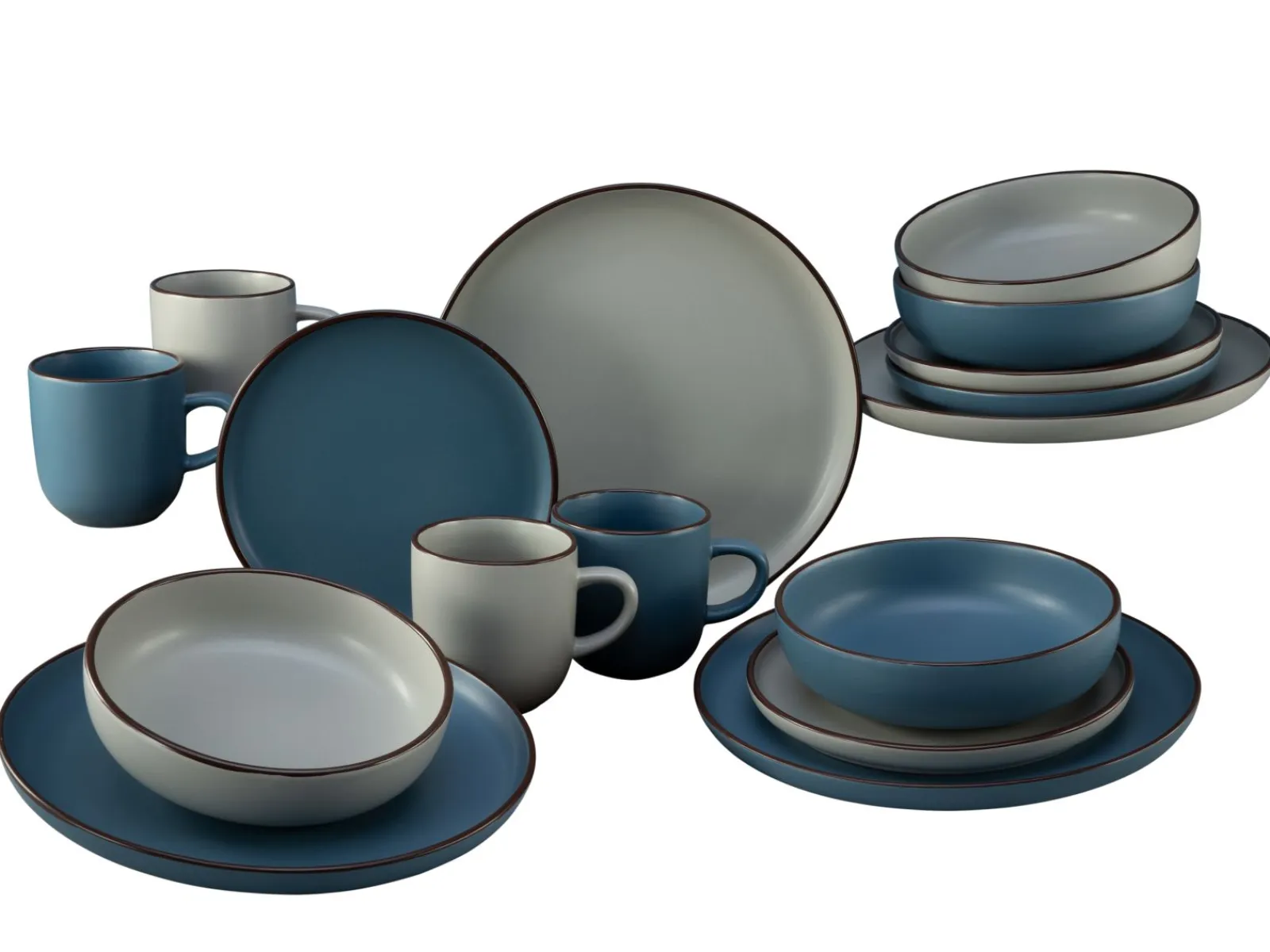 Creatable Geschirrset|Modern Scandic- Kombiservice 16-tlg, Modern Fashion - Kombiservice 16-tlg - bunt