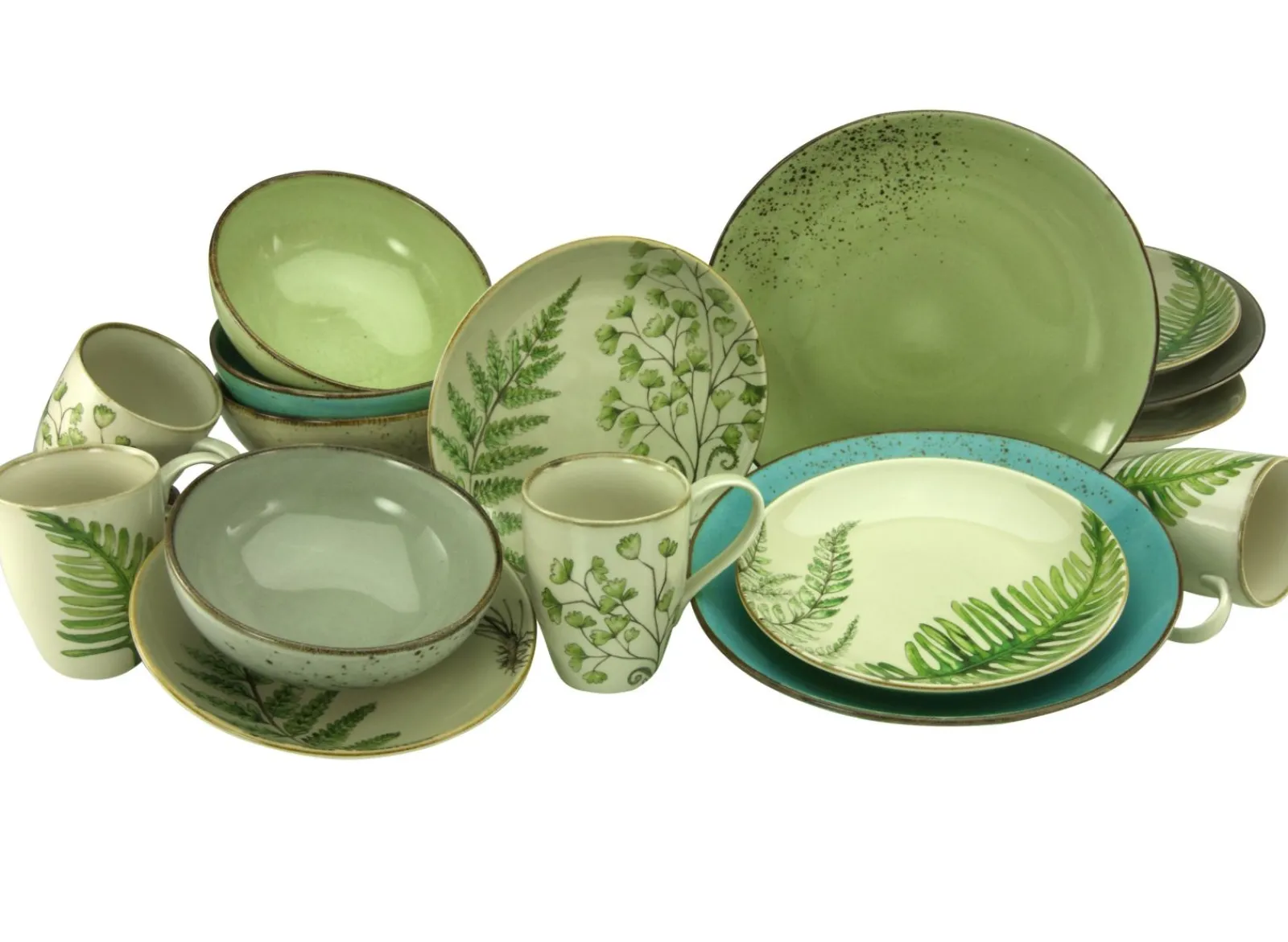 Creatable Geschirrset|Nature Botanica - Kombiservice 16-tlg - bunt