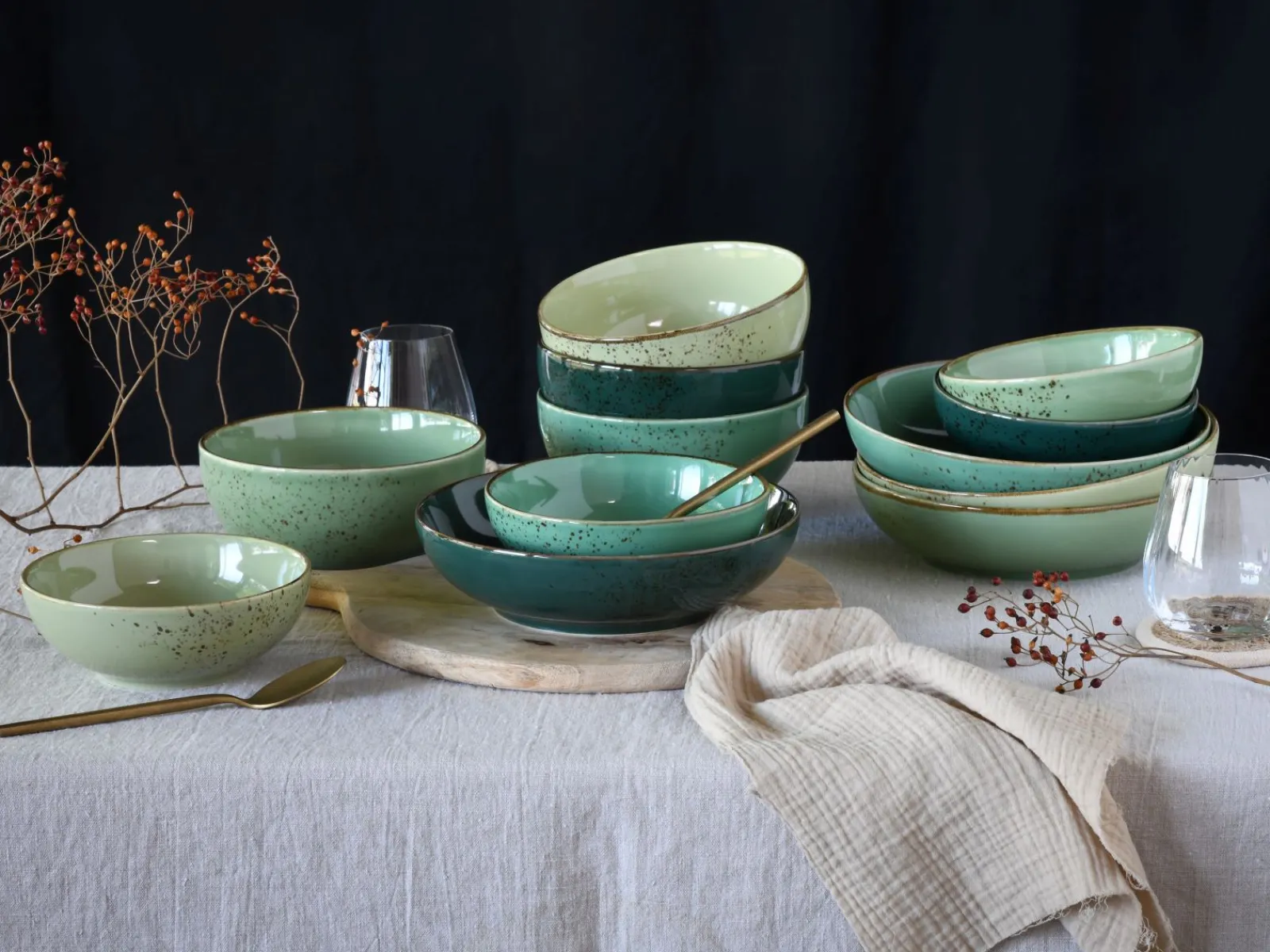 Creatable Bowls & Schüsseln|Geschirrset|Nature Collection - Bowl Set 12-tlg - bunt