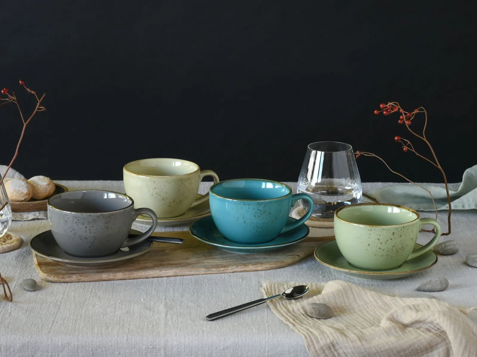 Creatable Becher & Tassen|Geschirrset|Nature Collection - Cappuccinotassen 8-tlg - bunt