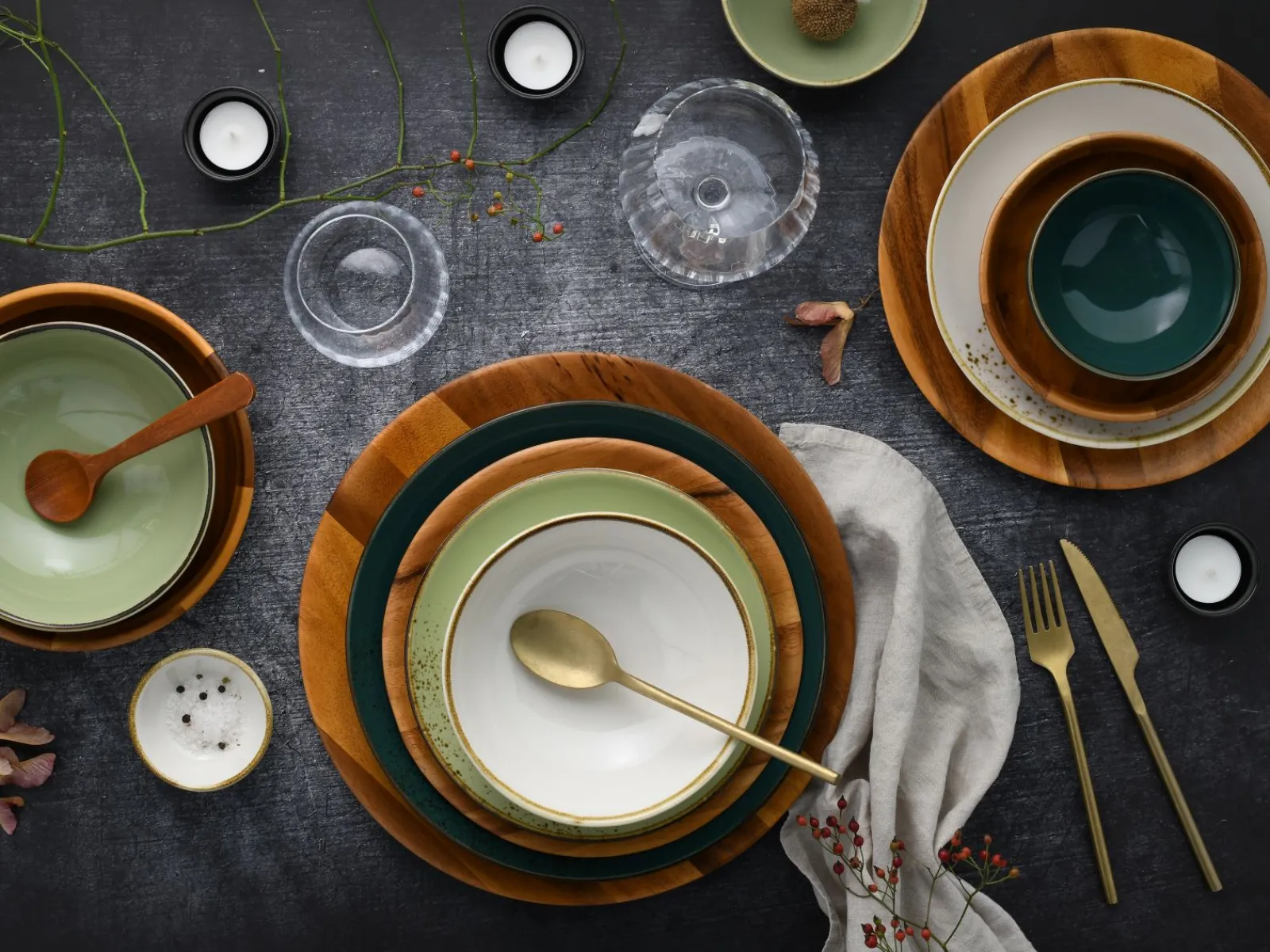 Creatable Bowls & Schüsseln|Nature Collection - Mehrzweckschale 4-tlg - Akazienholz