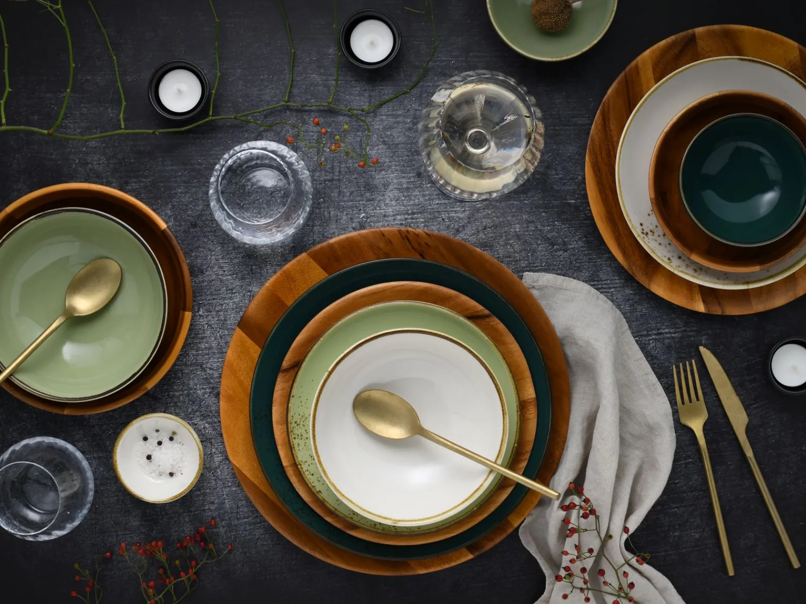 Creatable Teller|Nature Collection - Tellerset 6-tlg - Akazienholz