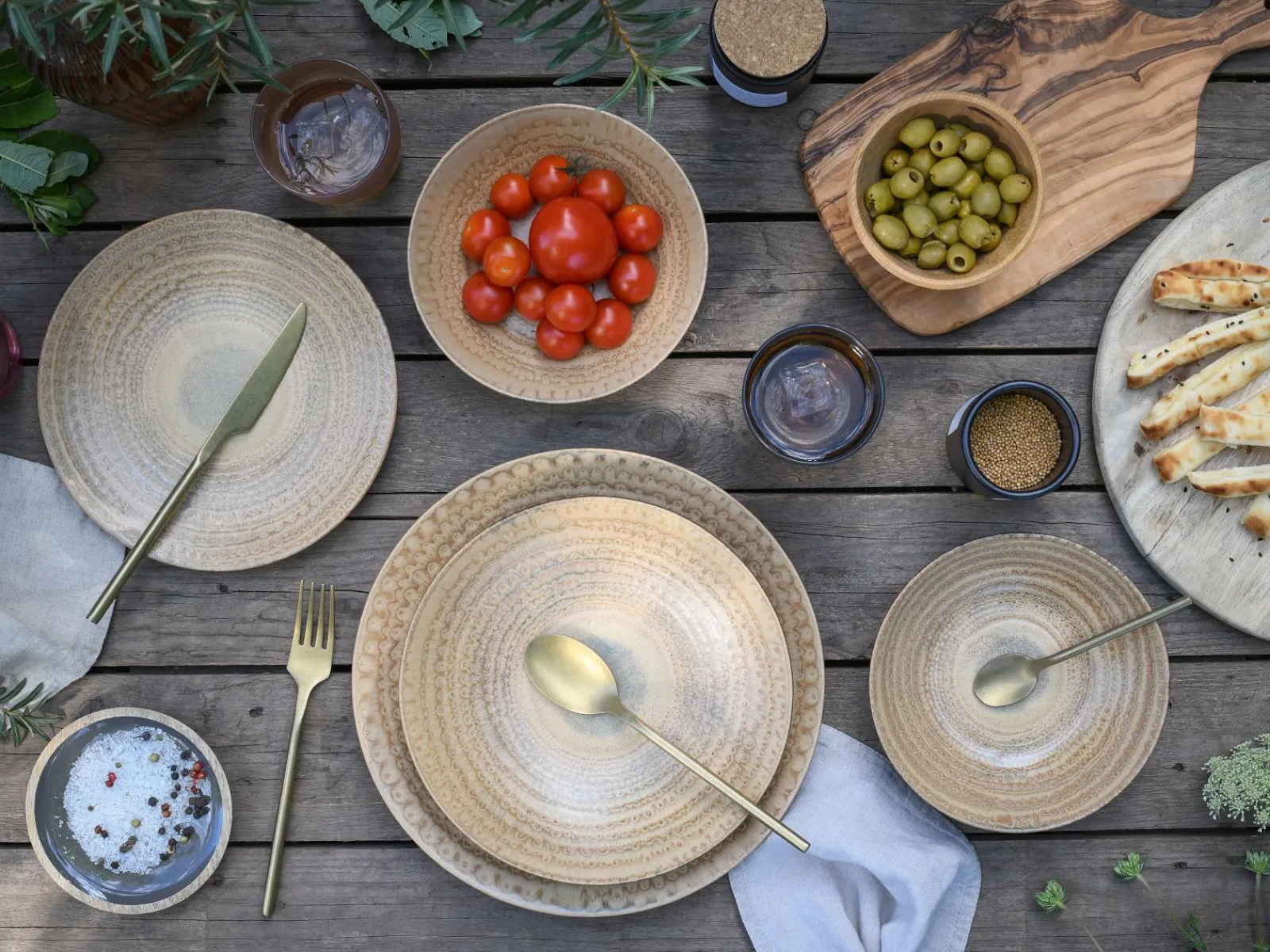 Creatable Geschirrset|Teller|Neapel - Tellerset 16-tlg - Offwhite