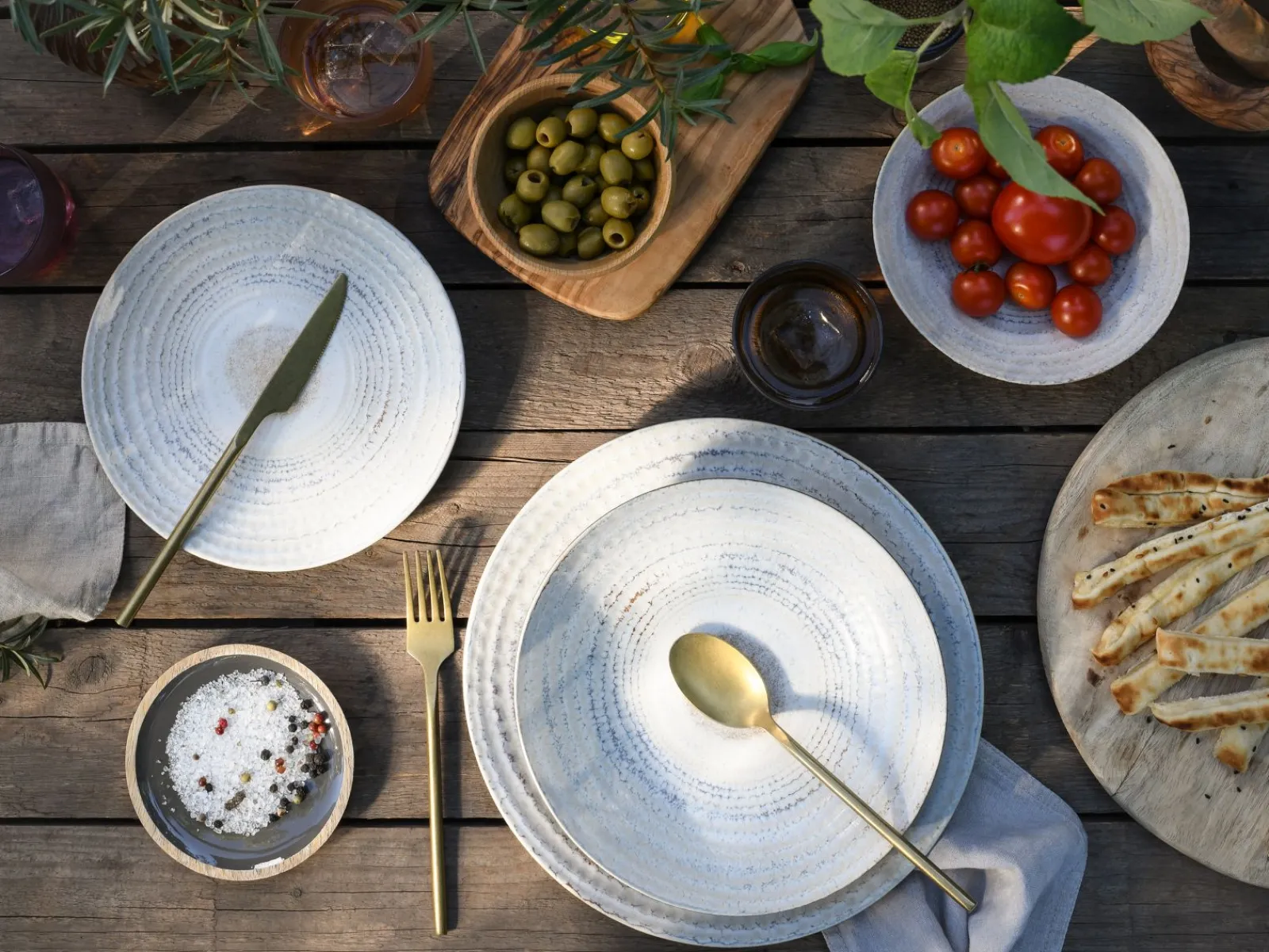 Creatable Geschirrset|Teller|Neapel - Tellerset 16-tlg - Offwhite