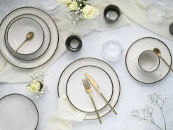 Creatable Geschirrset|Nordic Festive - Kombiservice 16-tlg - Schwarz