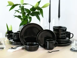 Creatable Geschirrset|Nordic Festive - Kombiservice 16-tlg - Schwarz