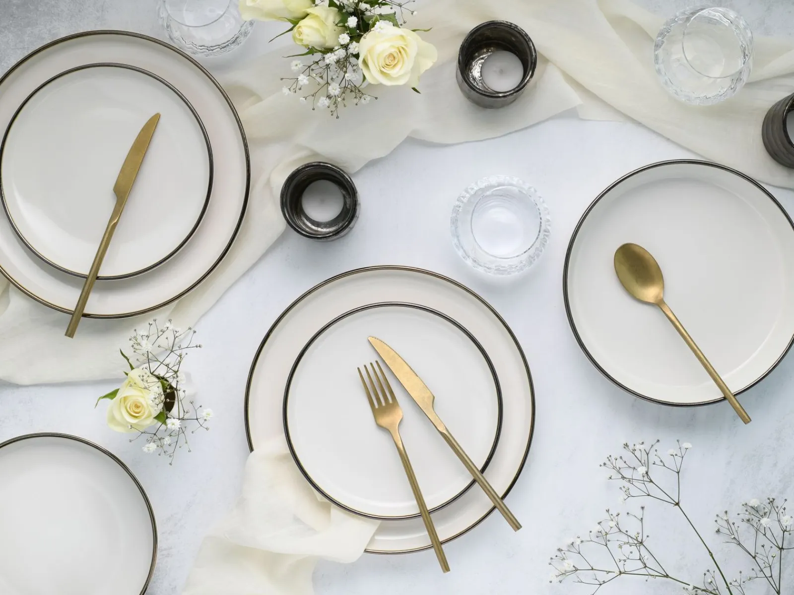 Creatable Geschirrset|Teller|Nordic Festive - Tellerset 18-tlg - Schwarz