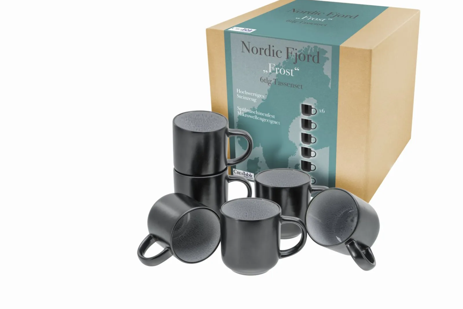 Creatable Becher & Tassen|Geschirrset|Nordic Fjord - Kaffeebecher 6-tlg - beige