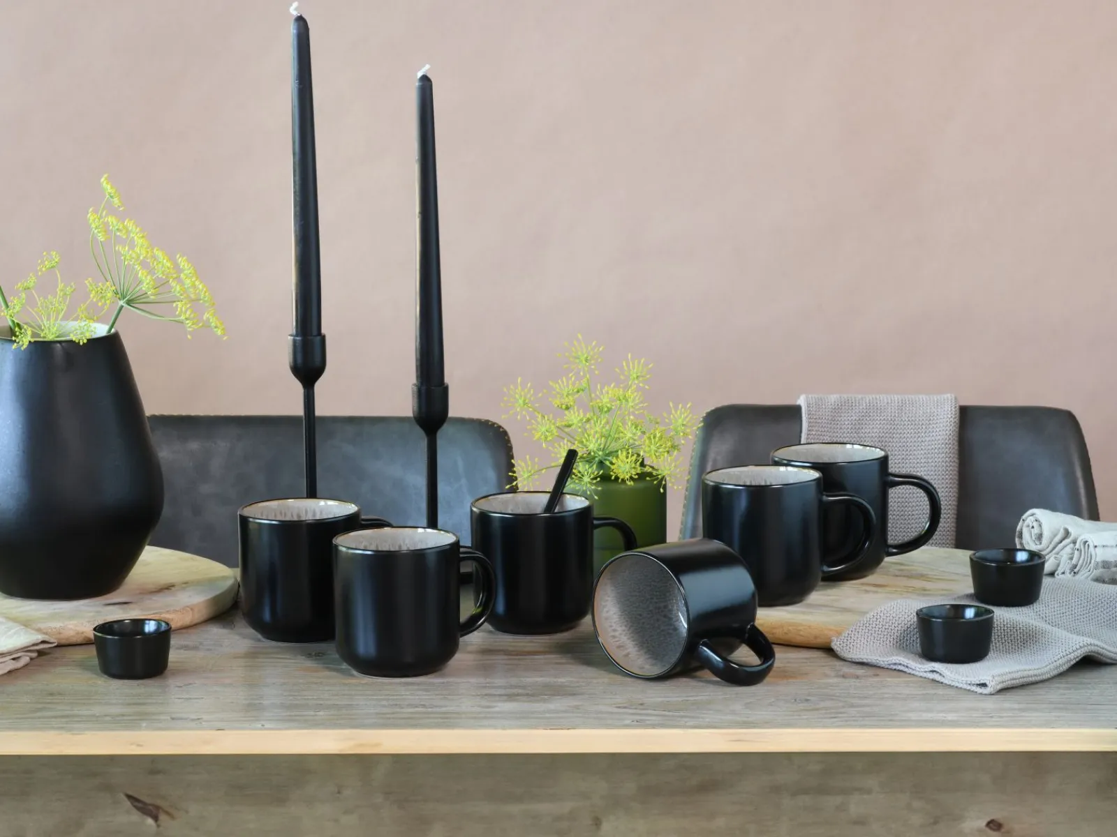 Creatable Becher & Tassen|Geschirrset|Nordic Fjord - Kaffeebecher 6-tlg - beige