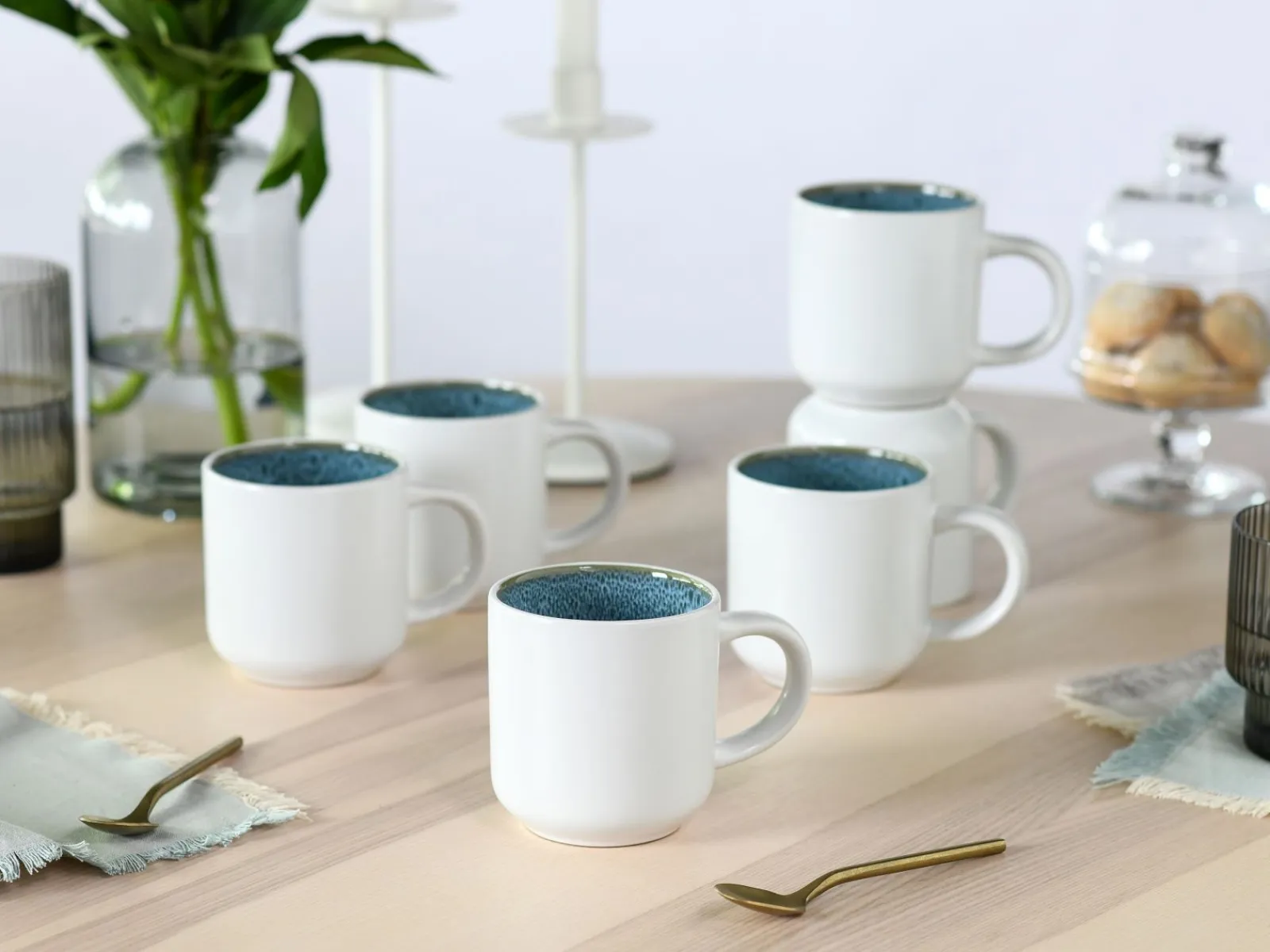 Creatable Becher & Tassen|Geschirrset|Nordic Fjord - Kaffeebecher 6-tlg - beige