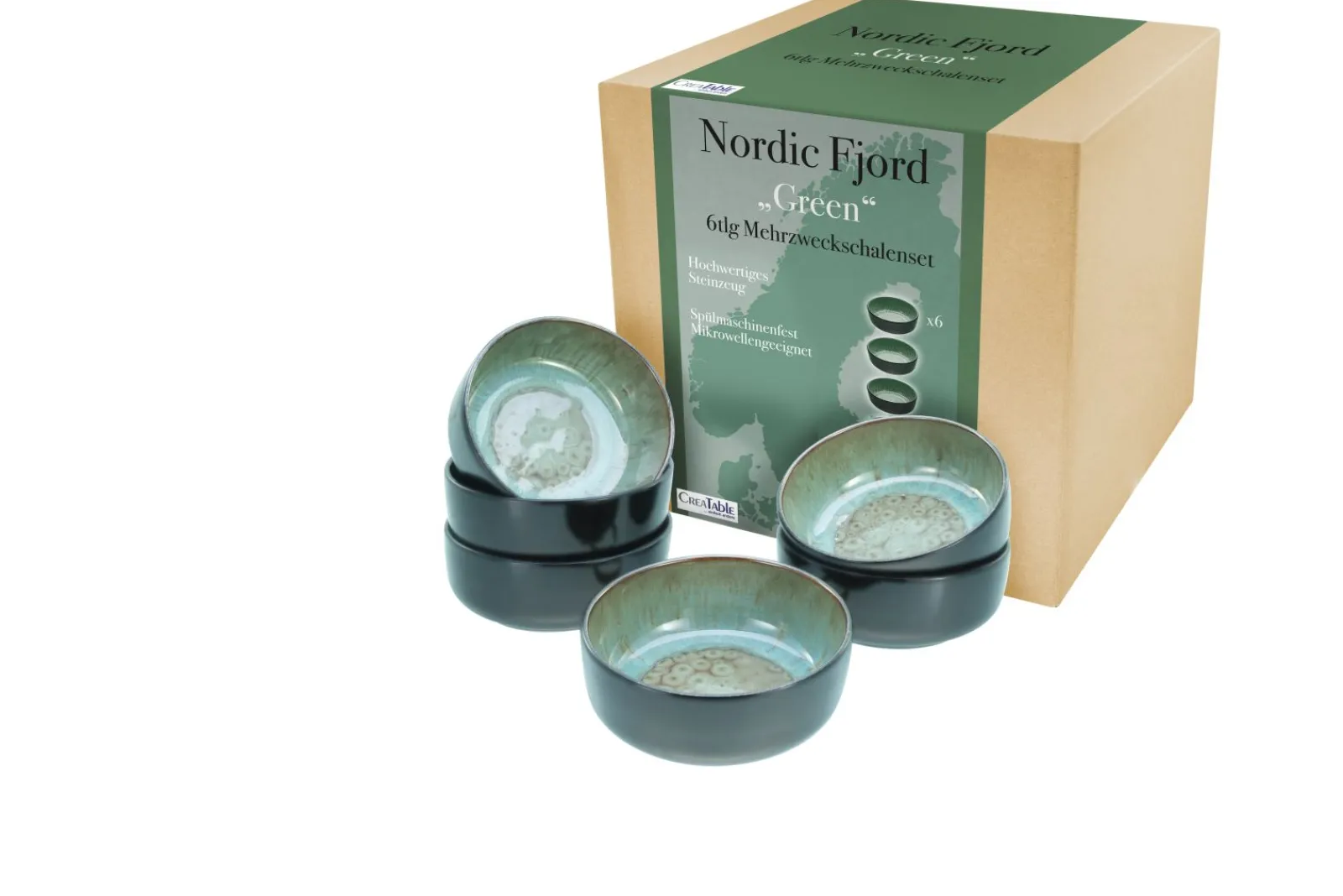 Creatable Bowls & Schüsseln|Geschirrset|Nordic Fjord - Müslischale 6-tlg - beige
