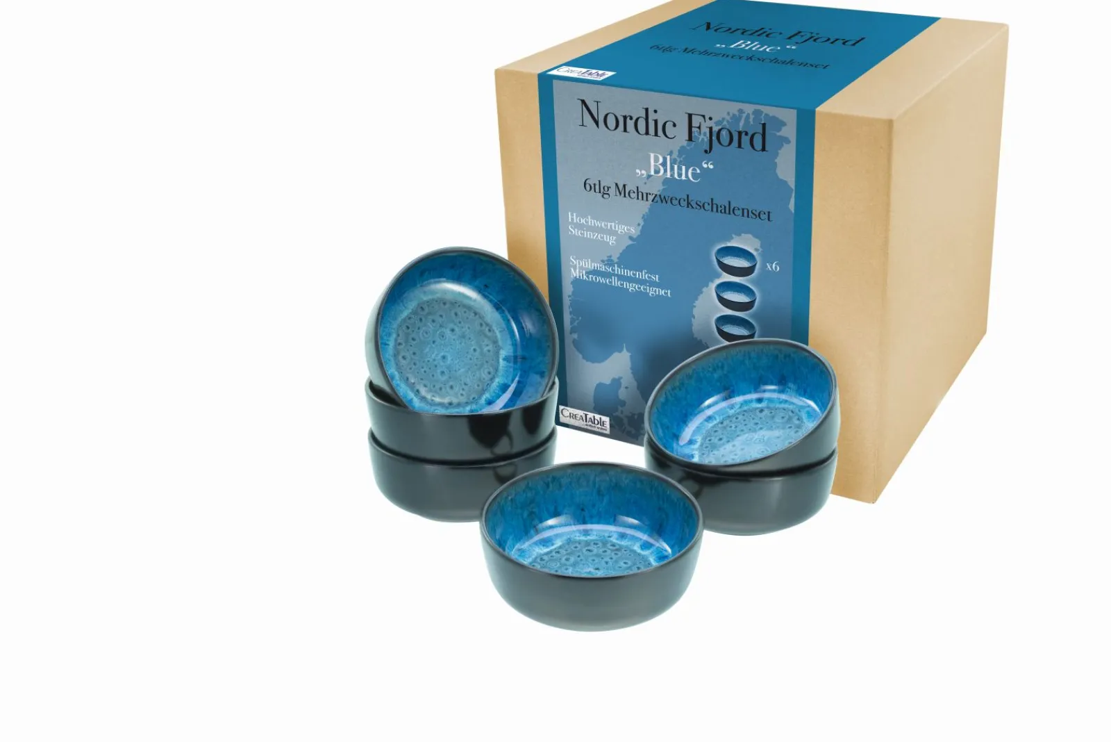 Creatable Bowls & Schüsseln|Geschirrset|Nordic Fjord - Müslischale 6-tlg - beige