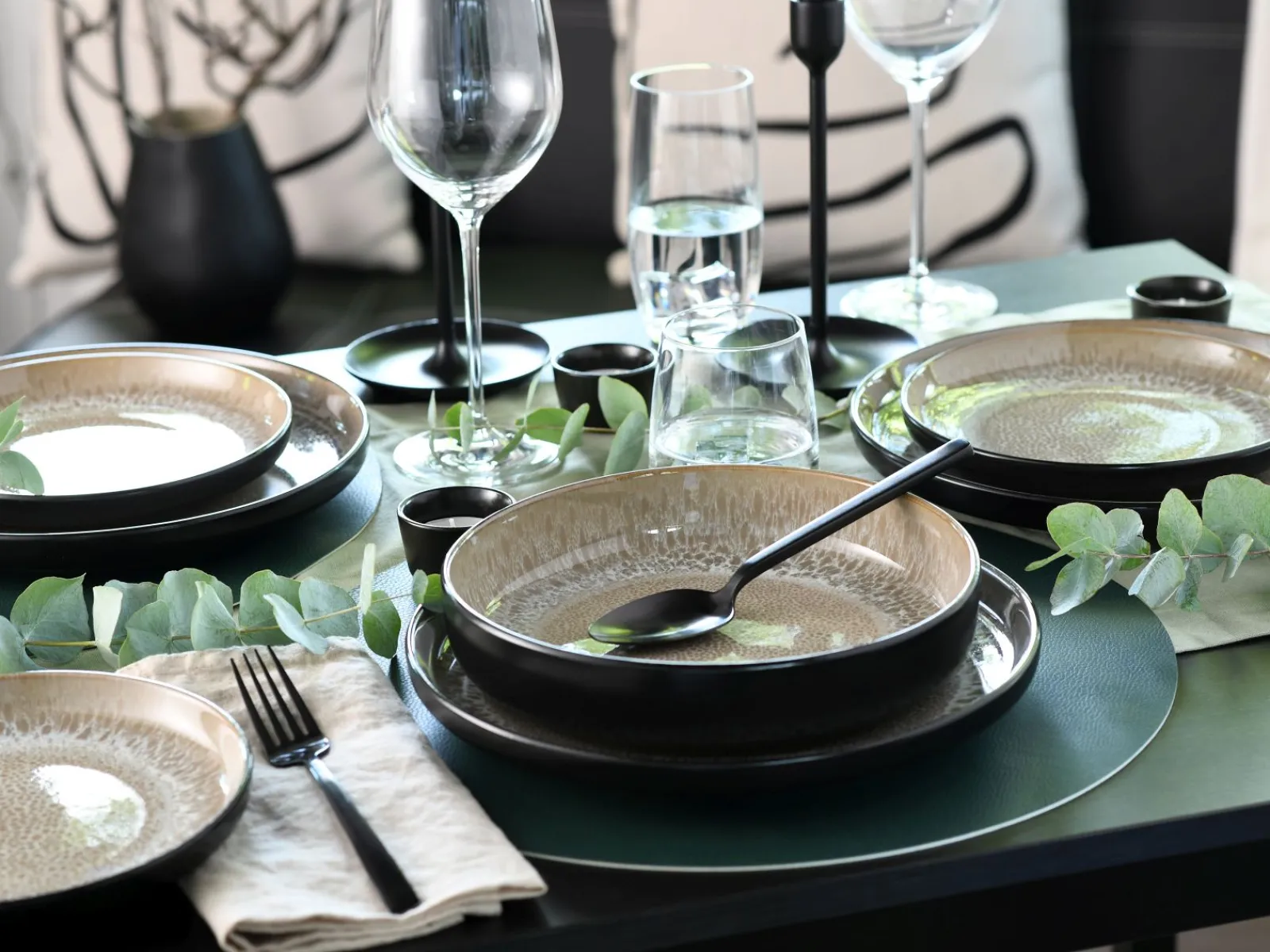 Creatable Geschirrset|Teller|Nordic Fjord - Tellerset 18-tlg - beige