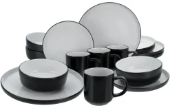 Creatable Geschirrset|Nordic - Kombiservice 16-tlg - Cool Black Grey