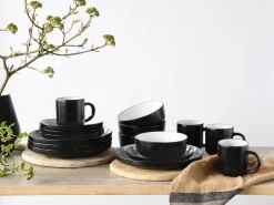 Creatable Geschirrset|Nordic - Kombiservice 16-tlg - Cool Black Grey