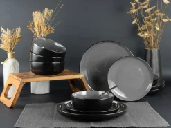 Creatable Geschirrset|Teller|Nordic - Tellerset 12-tlg - Cool Black