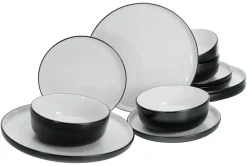 Creatable Geschirrset|Teller|Nordic - Tellerset 12-tlg - Cool Black