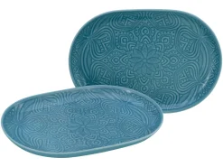 Creatable Platten|Geschirrset|Orient Mandala - Plattenset 2-tlg - Aquamarine