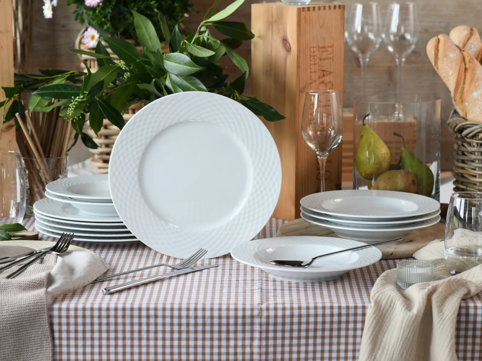 Creatable Geschirrset|Polo - Tafelservice 12-tlg - Weiss