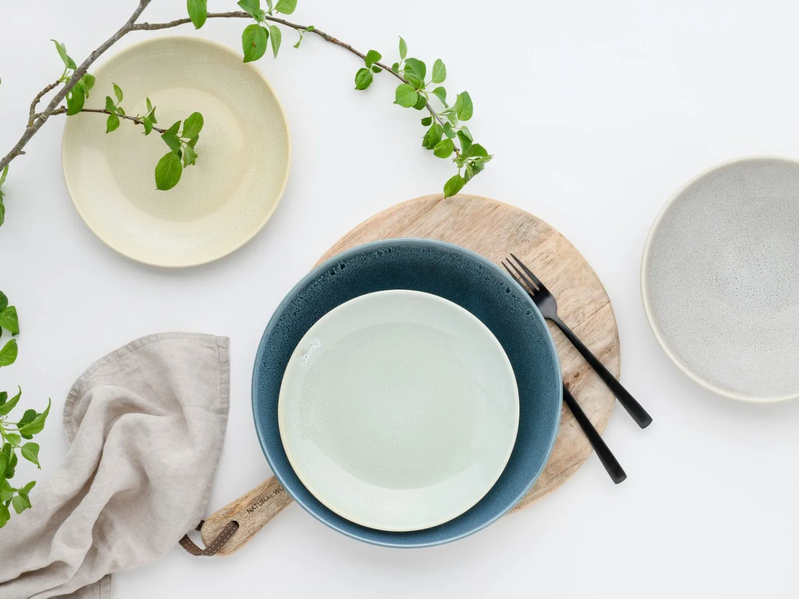Creatable Geschirrset|Teller|Reactive - Tellerset 12-tlg - Aqua