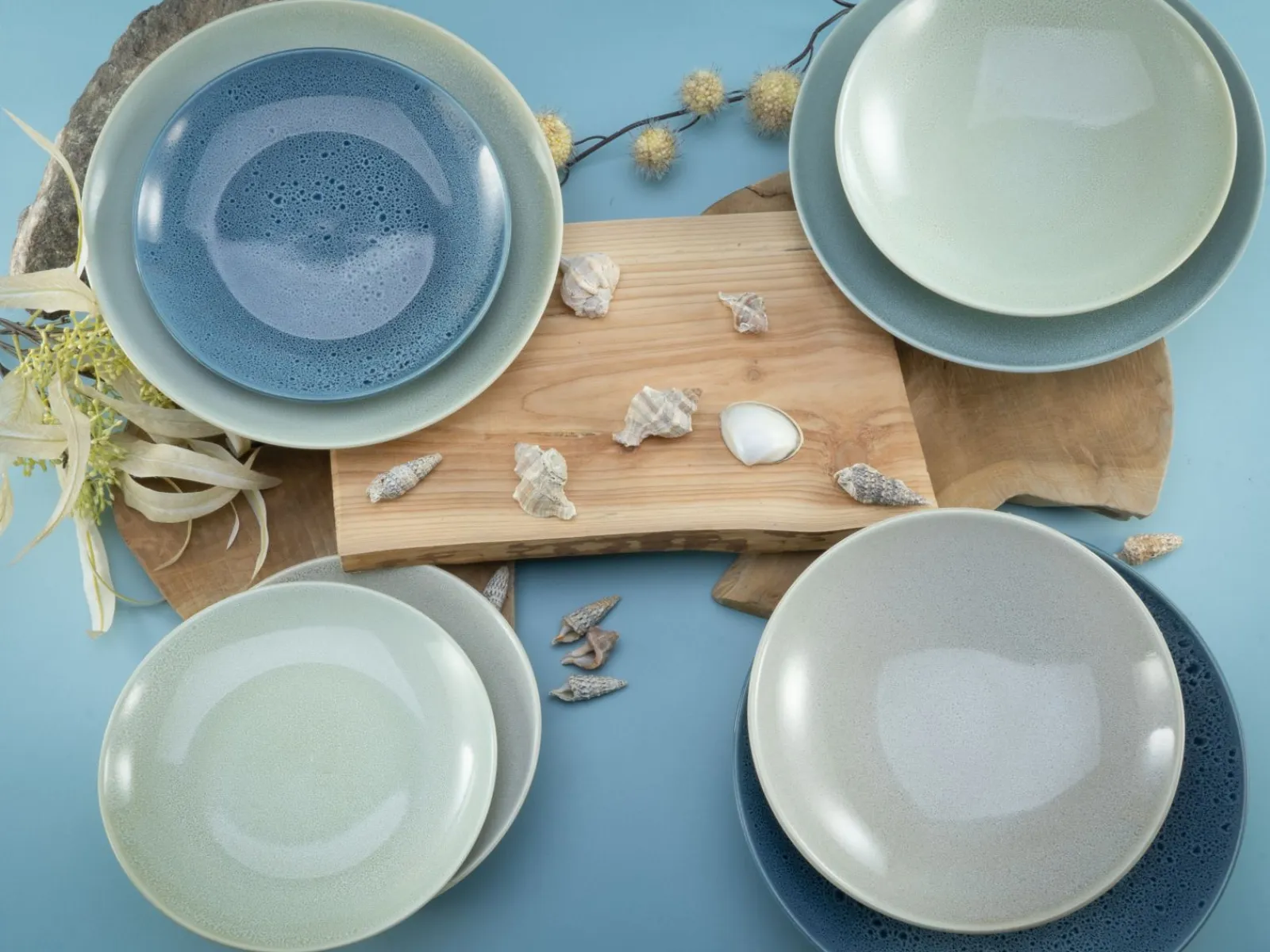 Creatable Geschirrset|Teller|Reactive - Tellerset 12-tlg - Aqua