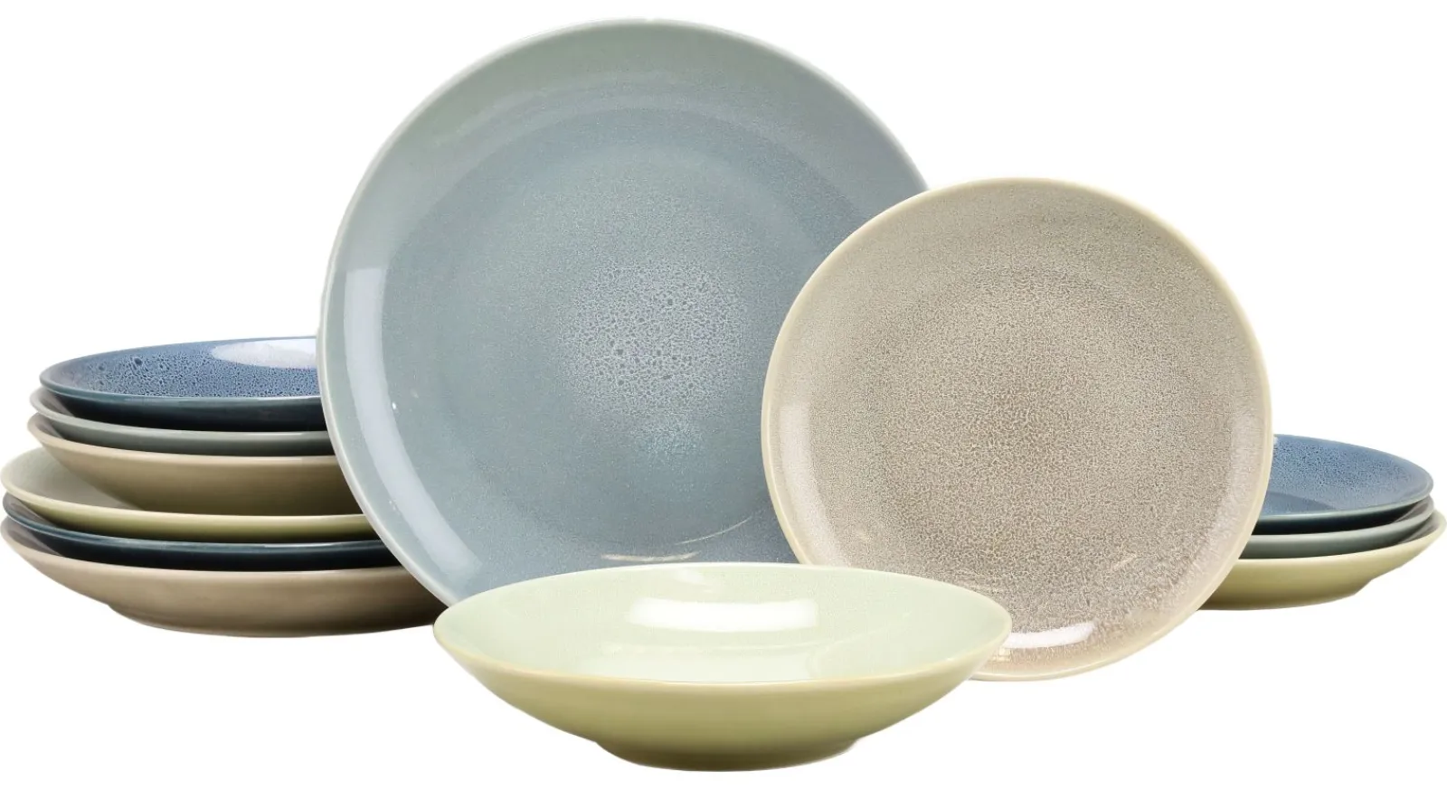 Creatable Geschirrset|Teller|Reactive - Tellerset 12-tlg - Aqua