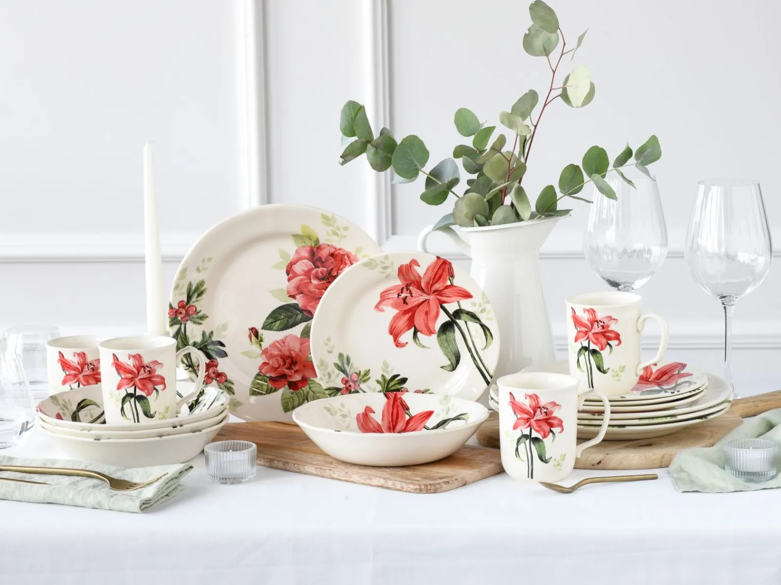 Creatable Geschirrset|Rosemary - Kombiservice 16-tlg - creme
