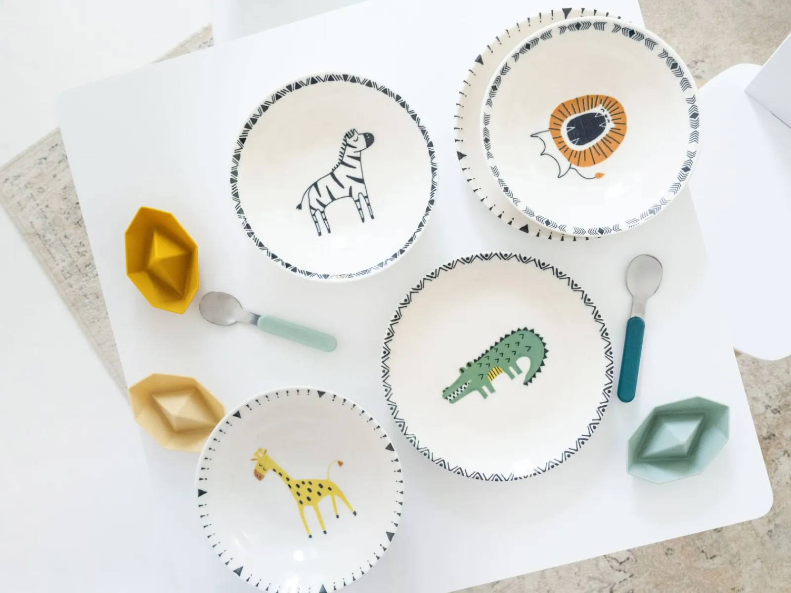 Creatable Geschirrset|Teller|Safari - Tellerset 8-tlg - Bunt