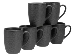 Creatable Geschirrset|Schiefer - Kaffeebecher 6-tlg - Schwarz