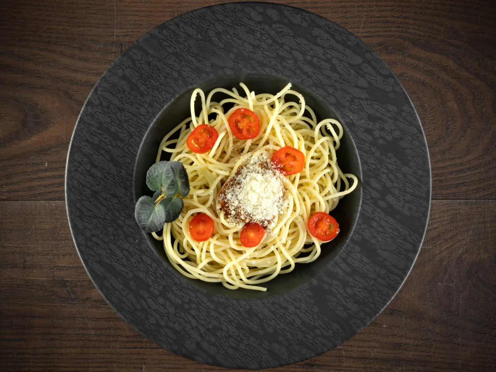 Creatable Pizza & Pasta|Geschirrset|Schiefer - Pastateller 2-tlg - Schwarz