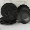 Creatable Geschirrset|Teller|Schiefer - Tellerset 12-tlg - Schwarz