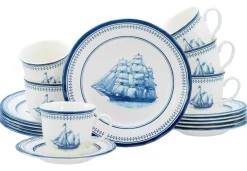 Creatable Geschirrset|Segelschiff - Kaffeeservice 18-tlg - Blau