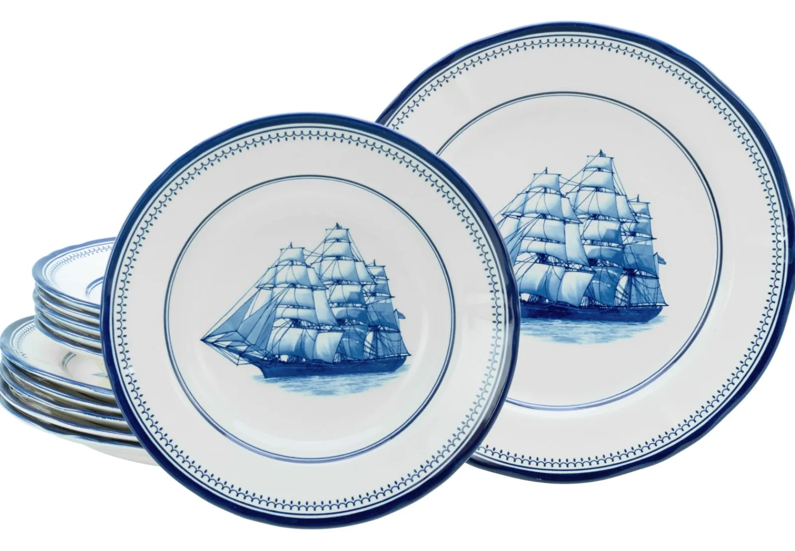 Creatable Geschirrset|Segelschiff - Tafelservice 12-tlg - Blau