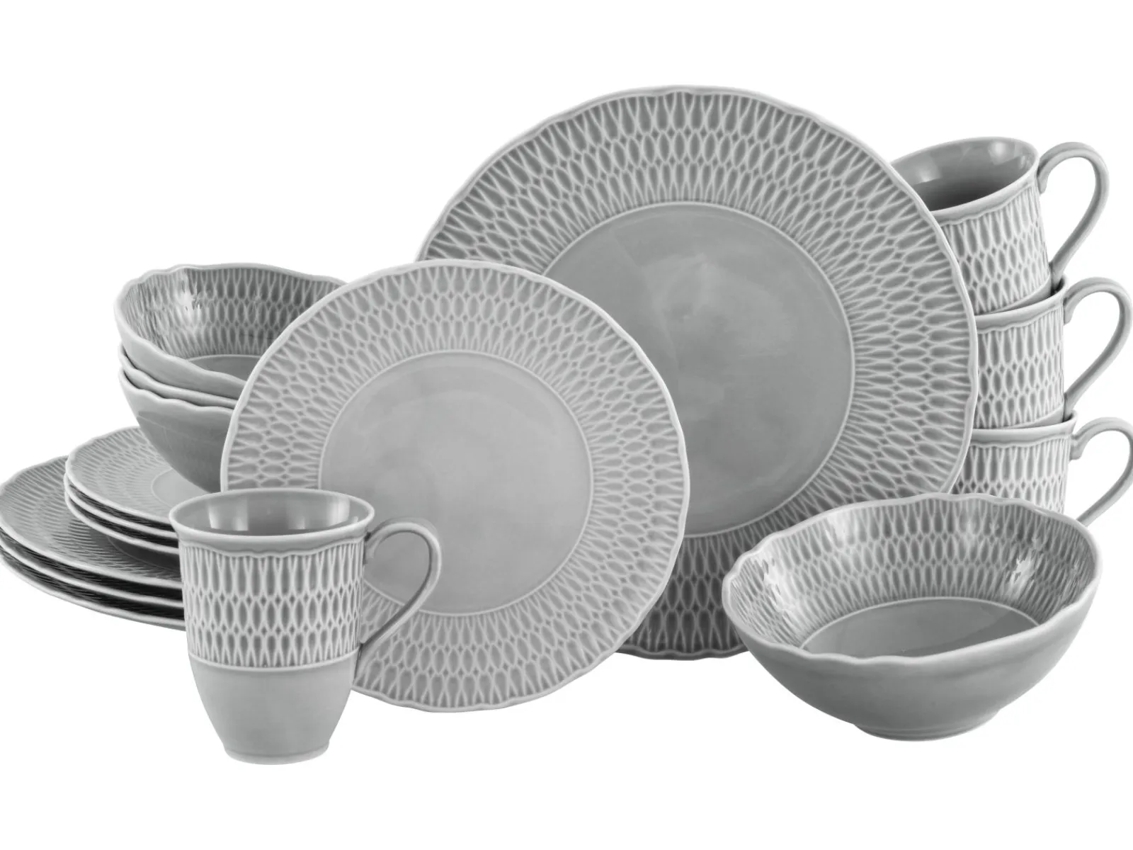 Creatable Geschirrset|Sofia - Kombiservice 16-tlg - Stone