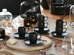 Creatable Becher & Tassen|Geschirrset|Soft Touch - Espressotassen 12-tlg - Schwarz