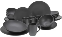 Creatable Geschirrset|Soft Touch - Kombiservice 24-tlg - Schwarz