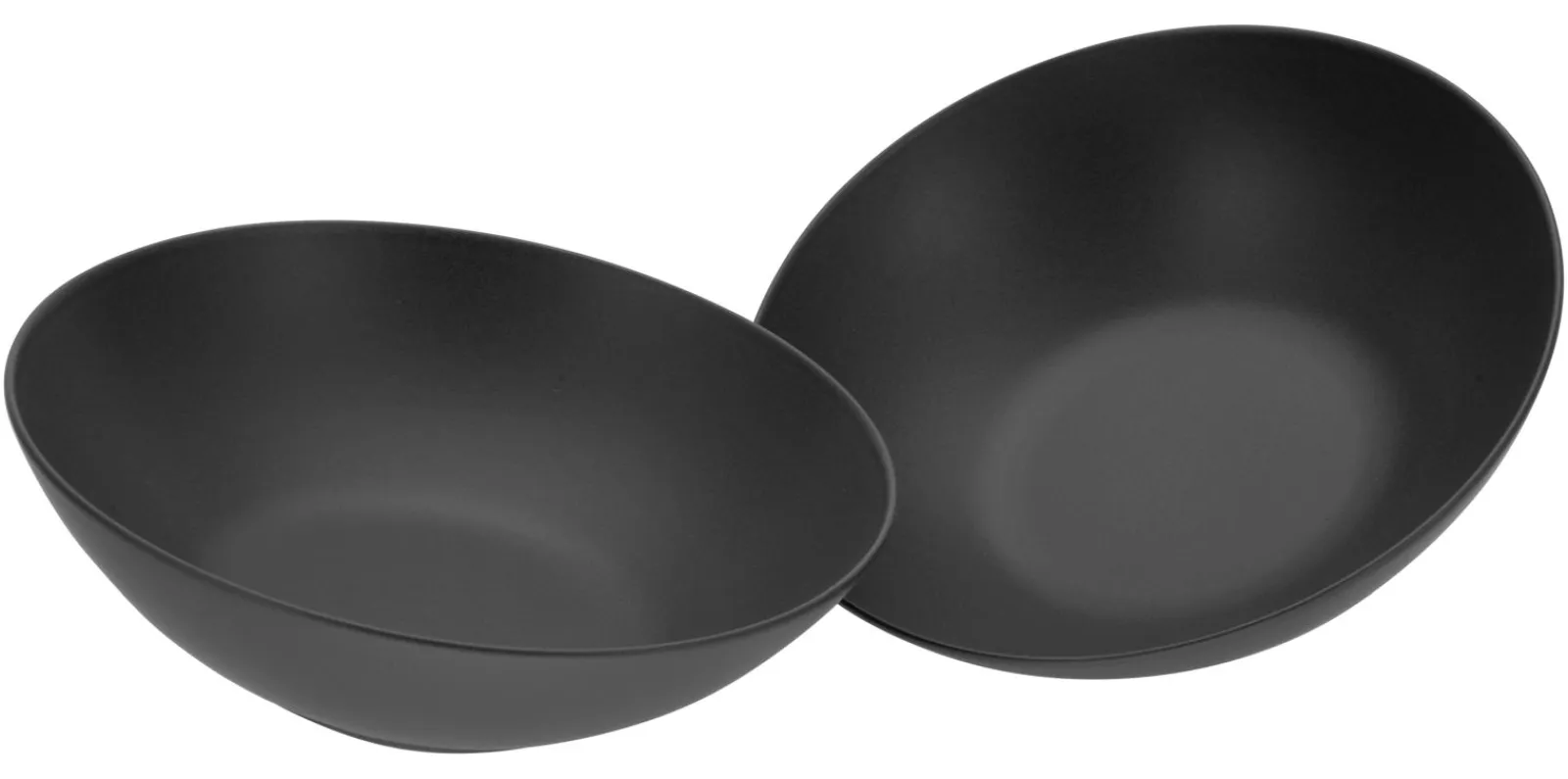Creatable Bowls & Schüsseln|Geschirrset|Soft Touch - Salatschüssel 2 -tlg - Schwarz
