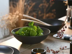 Creatable Bowls & Schüsseln|Geschirrset|Soft Touch - Salatschüssel 2 -tlg - Schwarz