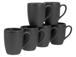 Creatable Becher & Tassen|Geschirrset|Soft Touch - 6-tlg Kaffeebecher - Schwarz