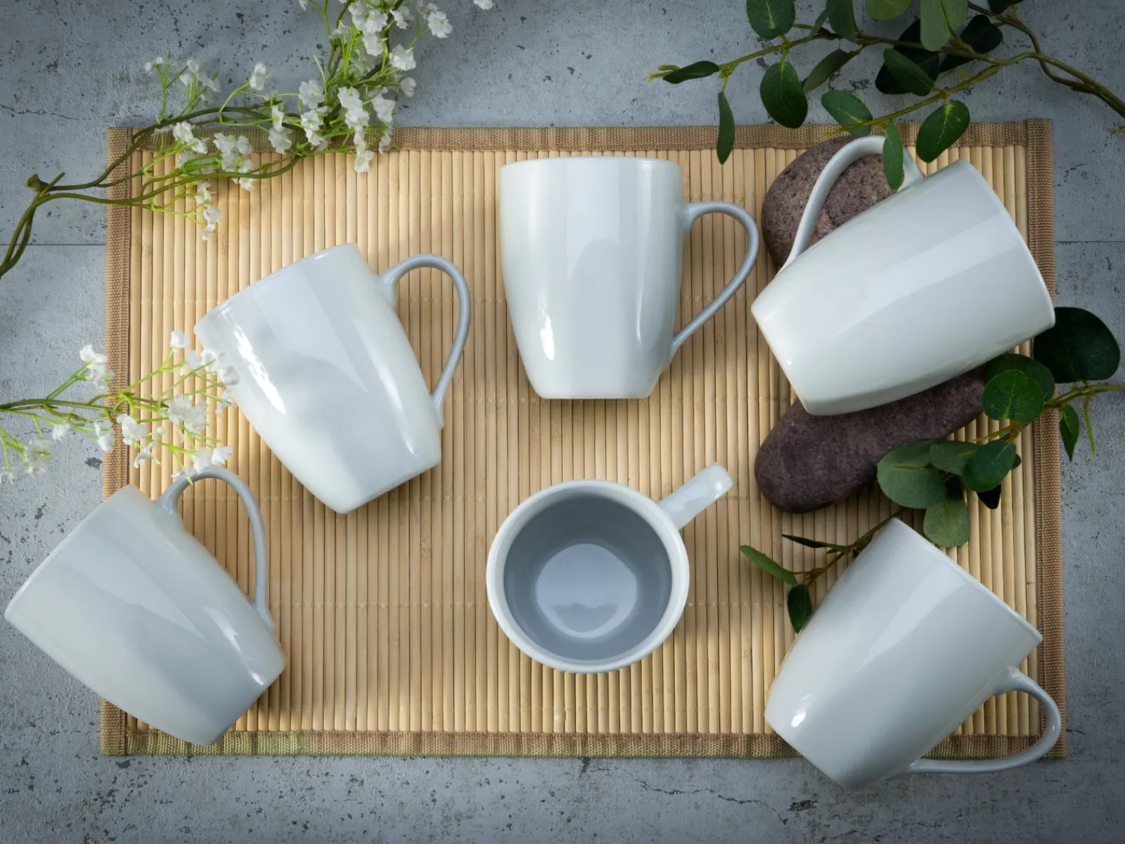 Creatable Becher & Tassen|Geschirrset|Square - Kaffeebecher 6-tlg - Weiss