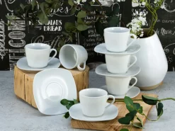 Creatable Becher & Tassen|Square - Kaffeetasssen 12-tlg - Weiss
