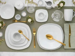 Creatable Geschirrset|Square - Kombiservice 62-tlg - Weiss